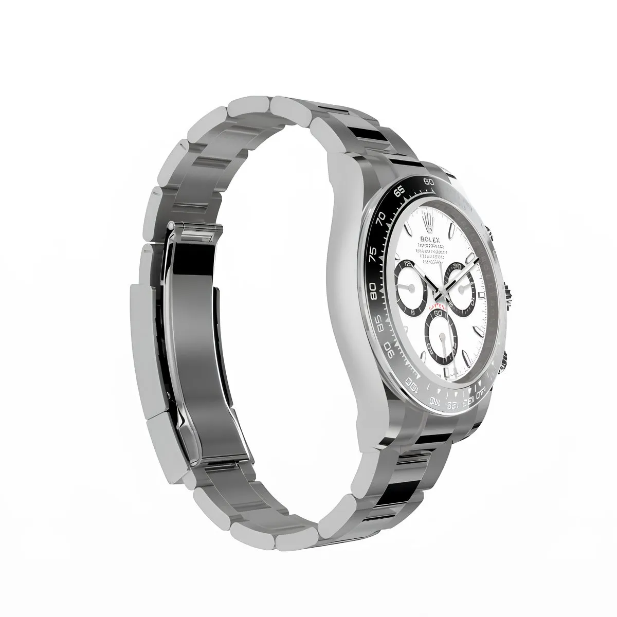 Daytona Cosmograph: Oyster, Black, White dial, m126500ln-0001