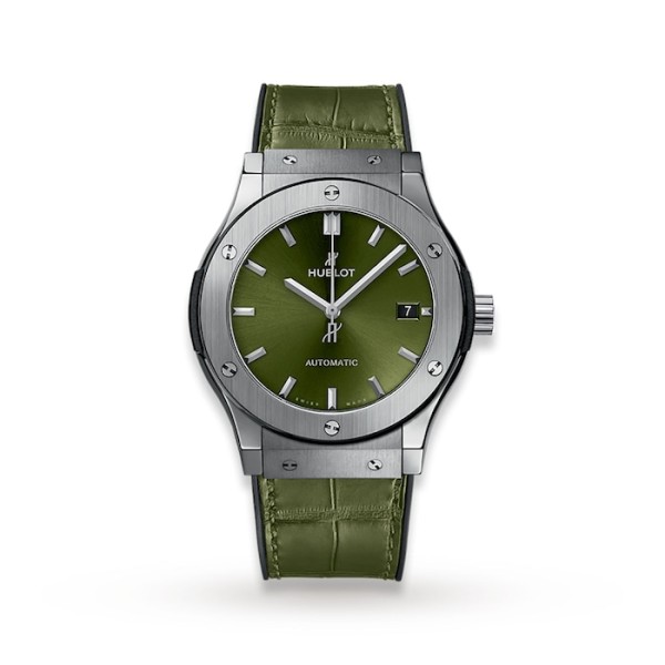 Classic Fusion Men Automatic Green Alligator Watch 511.NX.8970.LR