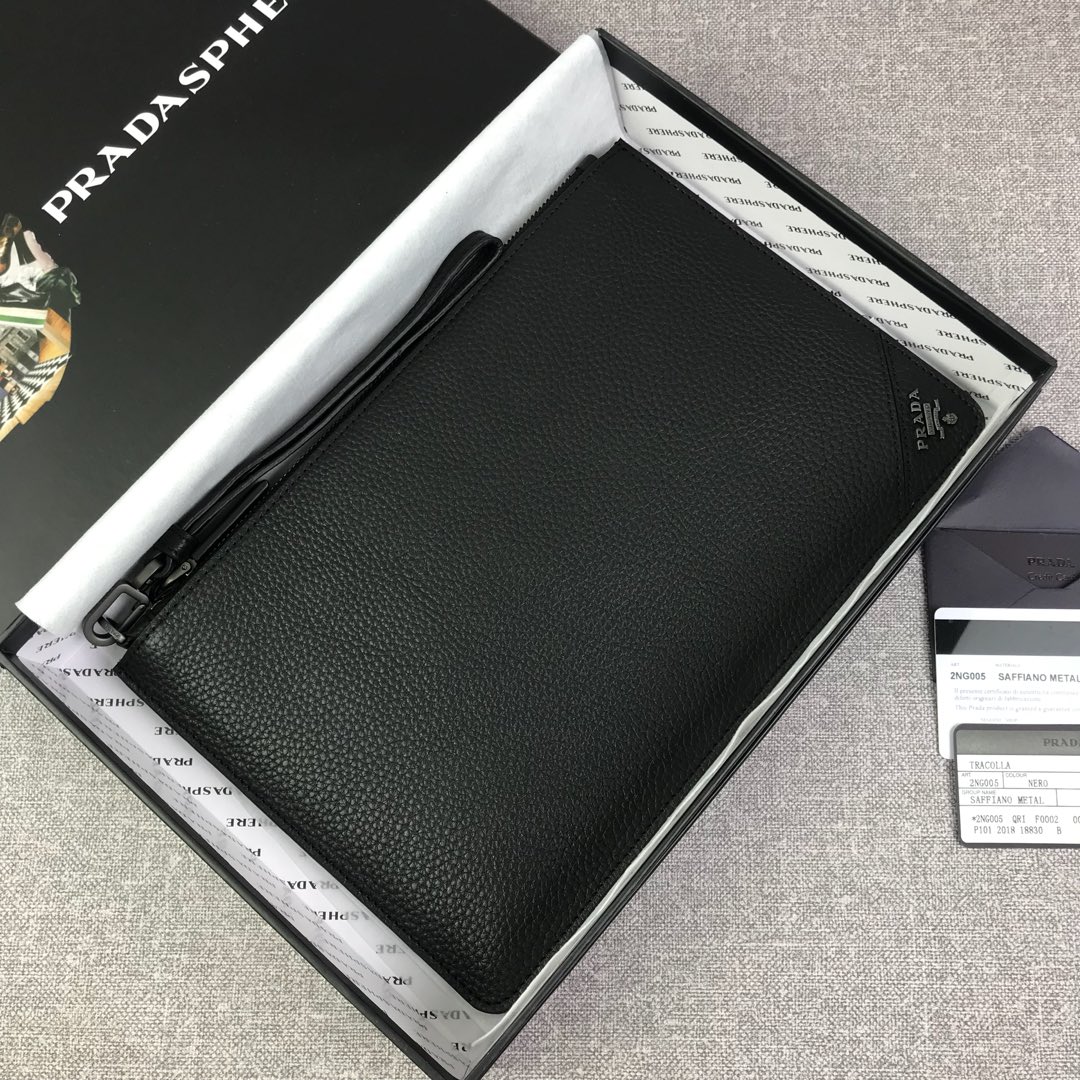 Prada 2NG05V-2 Men Clutches Bag Black