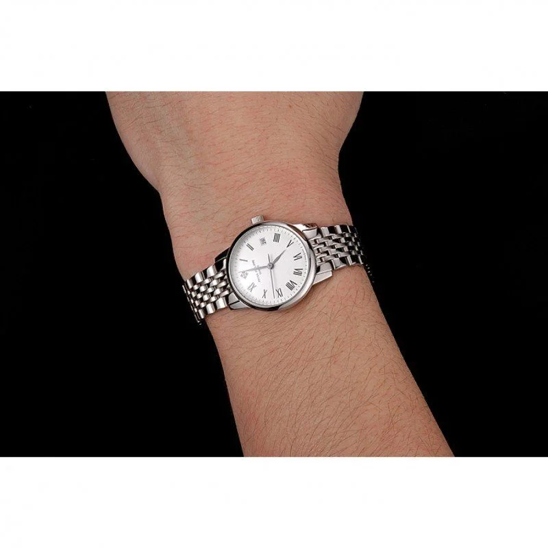 Calatrava Dial White 28 mm, Stainless Steel