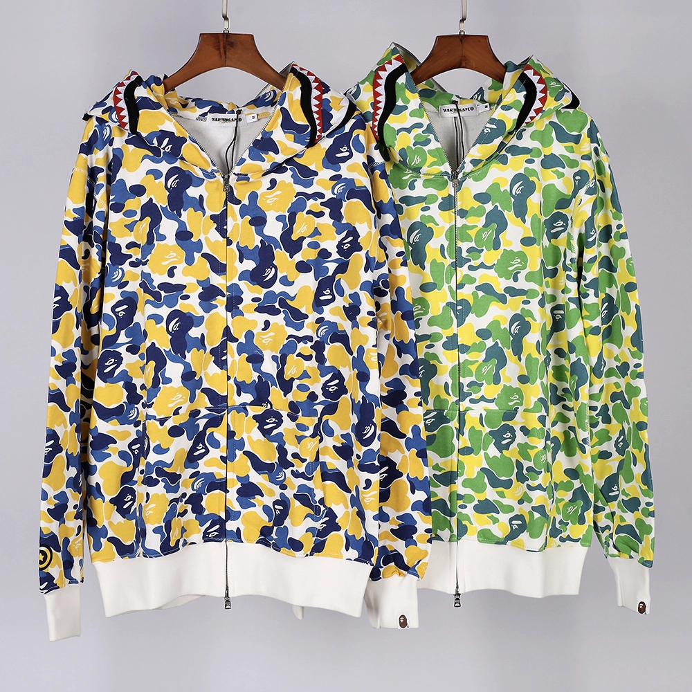 BAPE Shark Full Zip Hoodie (Green / Yellow)