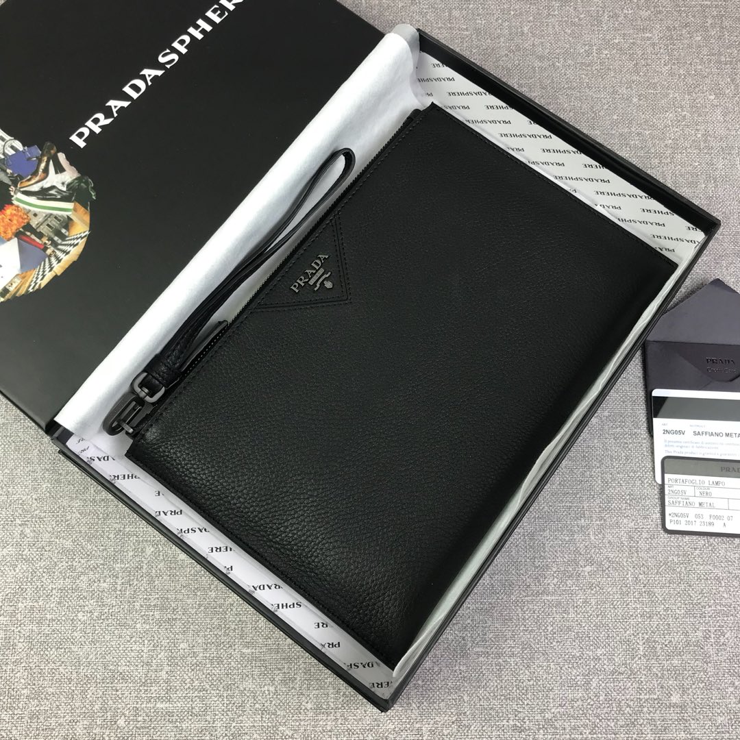 Prada 2NG05V Men Clutches Bag Black