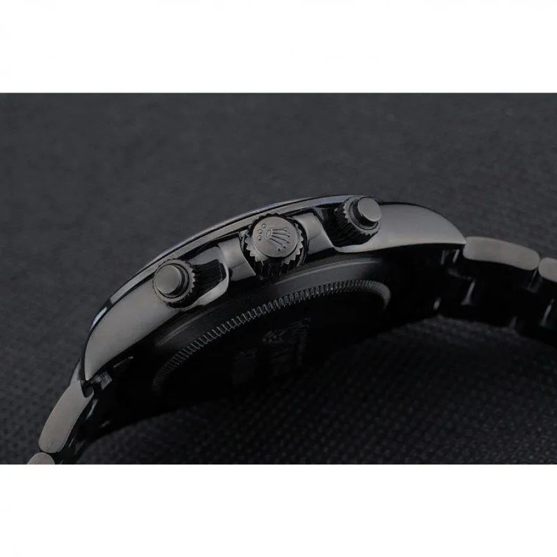 Daytona Black Ion Plated Tachymeter Black Stainless Steel Strap Green Dial 80246