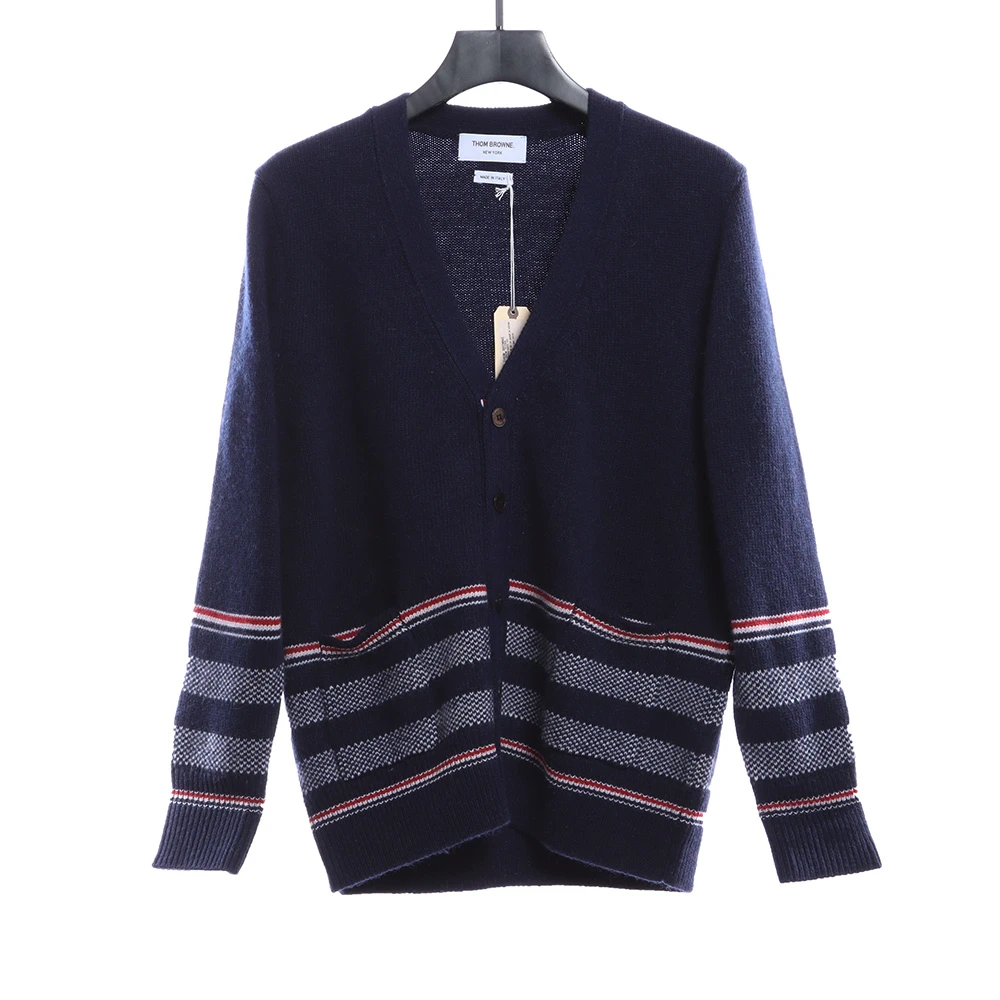 Bird’s eye jacquard cardigan