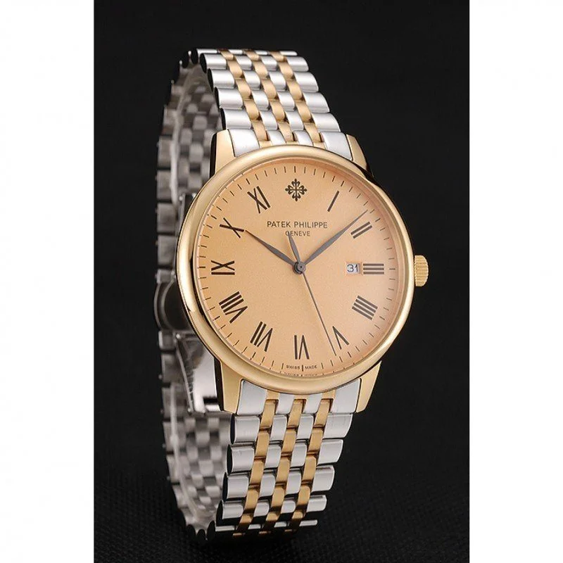 Calatrava Dial Gold 40 mm, Steel & Yellow Gold