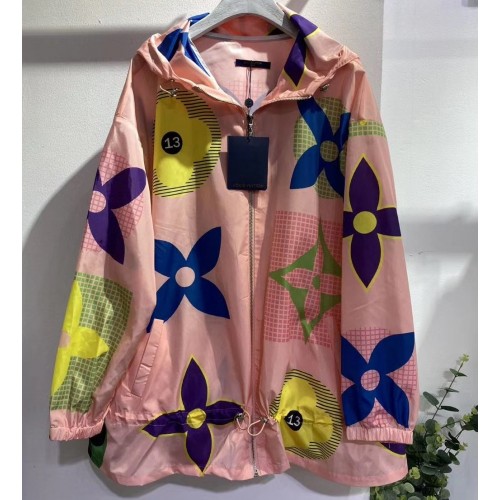 Louis Vuitton Monogram Hooded Pink Jacket