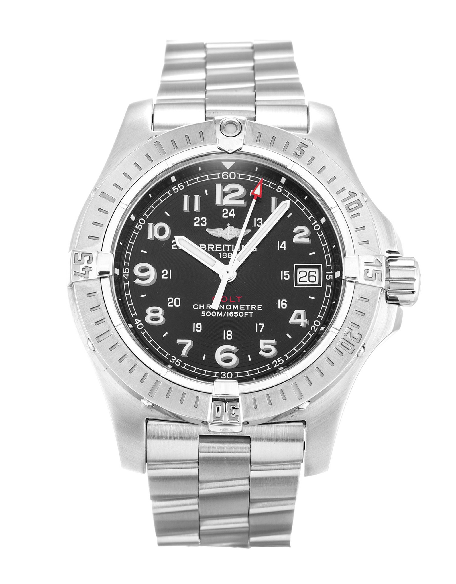 Colt Quartz Black Dial Number Markers A74380