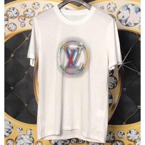 Louis Vuitton Rainbow Striped Logo T-shirt White
