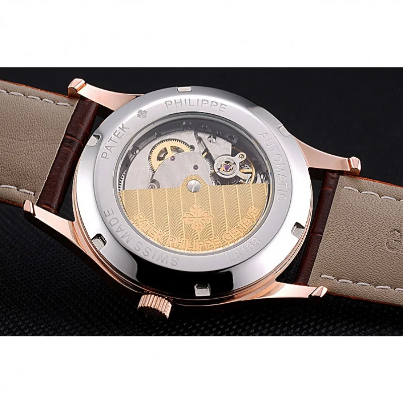 Calatrava Dial Rose Gold 39 mm, Stainless Steel