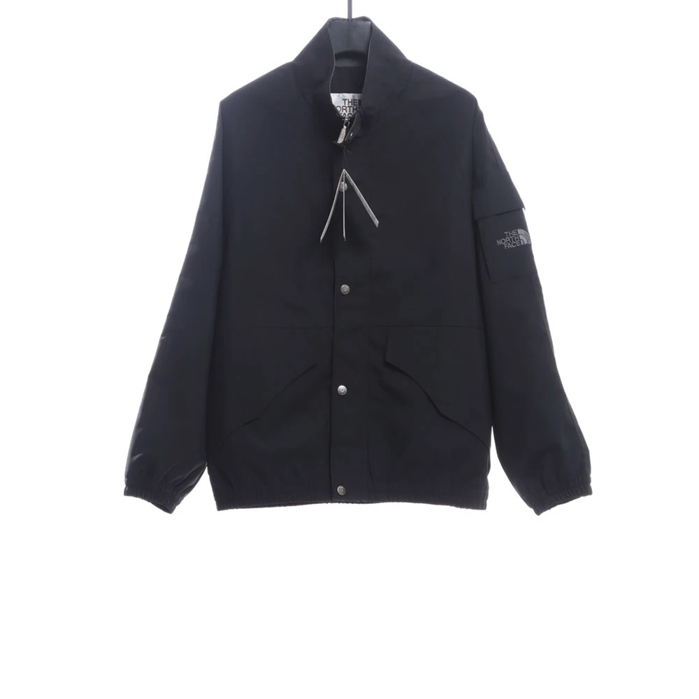 Arm pocket stand collar work jacket