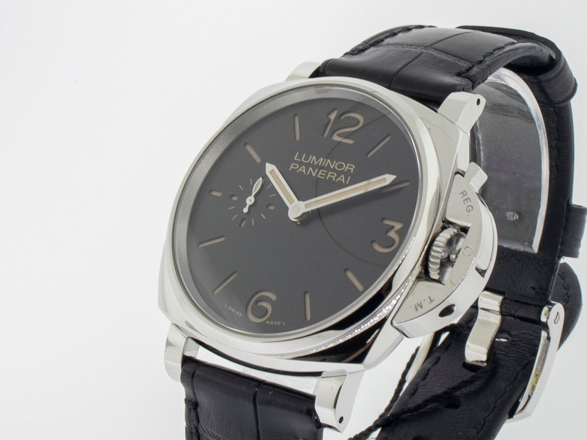 Luminor Due 3 Days Acciaio Stainless Steel Black Arabic Dial PAM00676