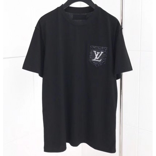 Louis Vuitton Beaded Logo Print T-Shirt Black