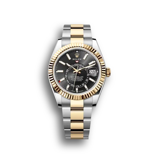 Sky-Dweller: Yellow gold, bright black dial, Oyster bracelet, m336933-0003