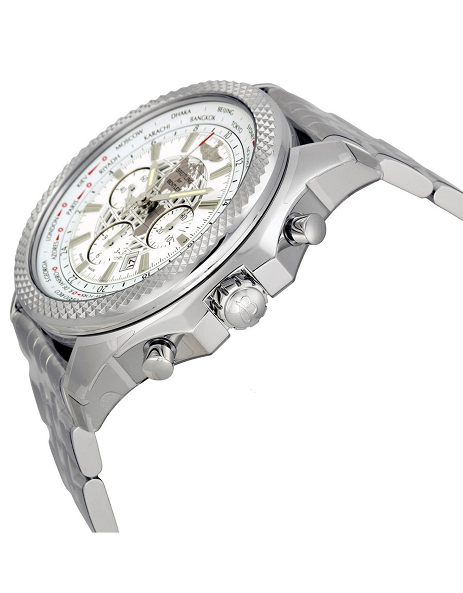 Bentley White Dial Stainless Steel Bracelet AB0521U0 A755SS