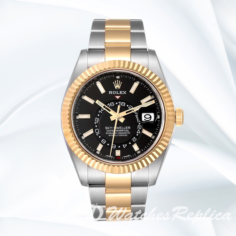Sky-dweller Men's 41mm m326933-0002 Stainless Steel Black Dial