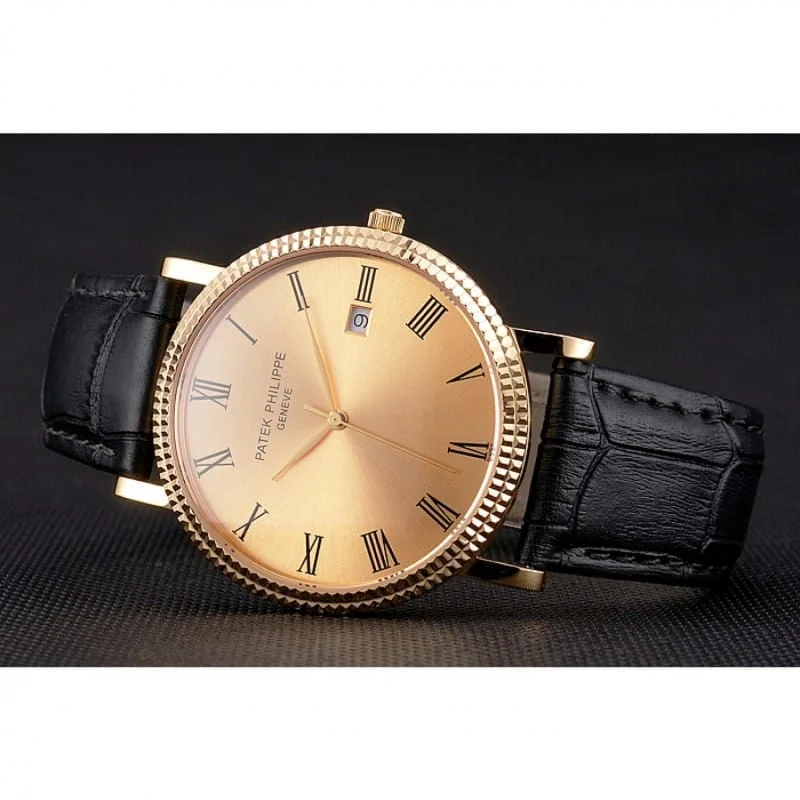 Calatrava Roman Dial Gold 40 mm, Yellow Gold Plated