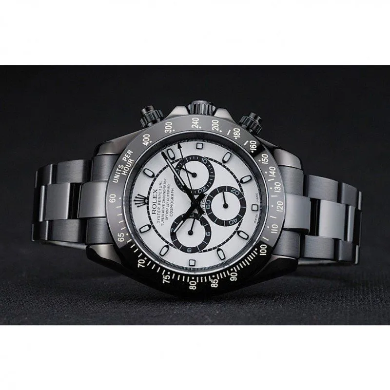 Cosmograph Daytona White And Black Dial Black Stainless Steel Case And Bracelet 1454249