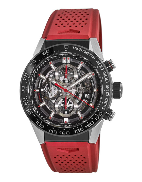 Carrera Caliber Heuer Watch Skeleton 45mm