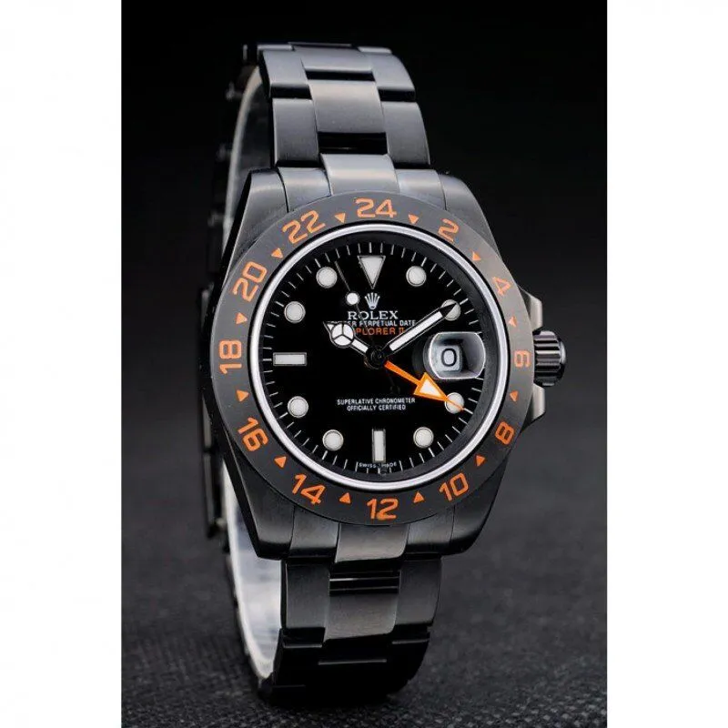 Swiss Explorer Black Ceramic Bezel Black Dial Watch 98240
