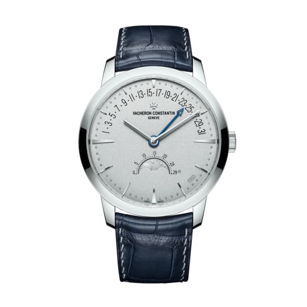 Vacheron Constantin Patrimony Watch Moon Phase Retrograde Date - Collection Excellence Platine Ref