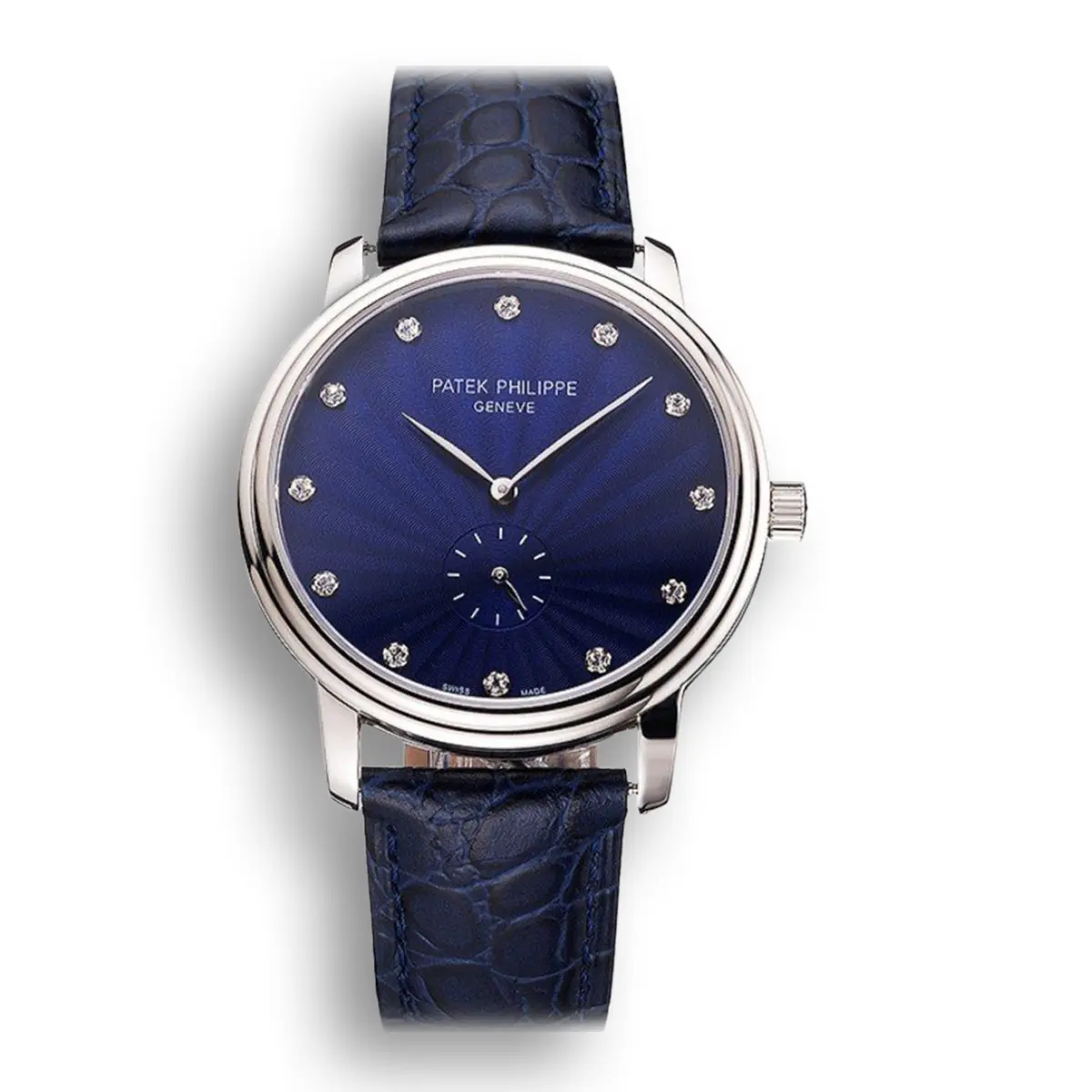 Calatrava Blue Guilloche Dial Blue 41 mm, Stainless Steel