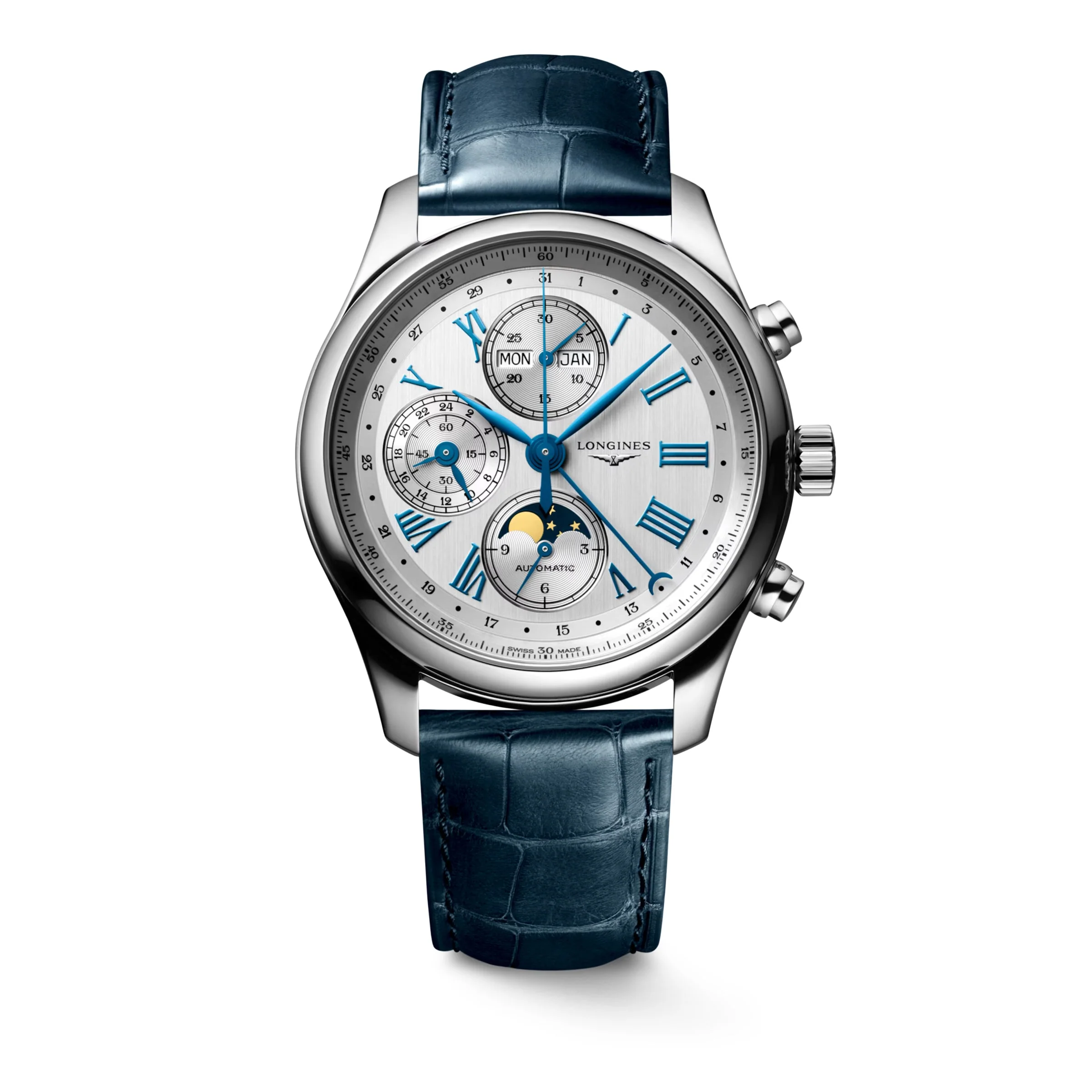 Masters Silver Blue Moon 42mm Watch L2.773.4.71.2