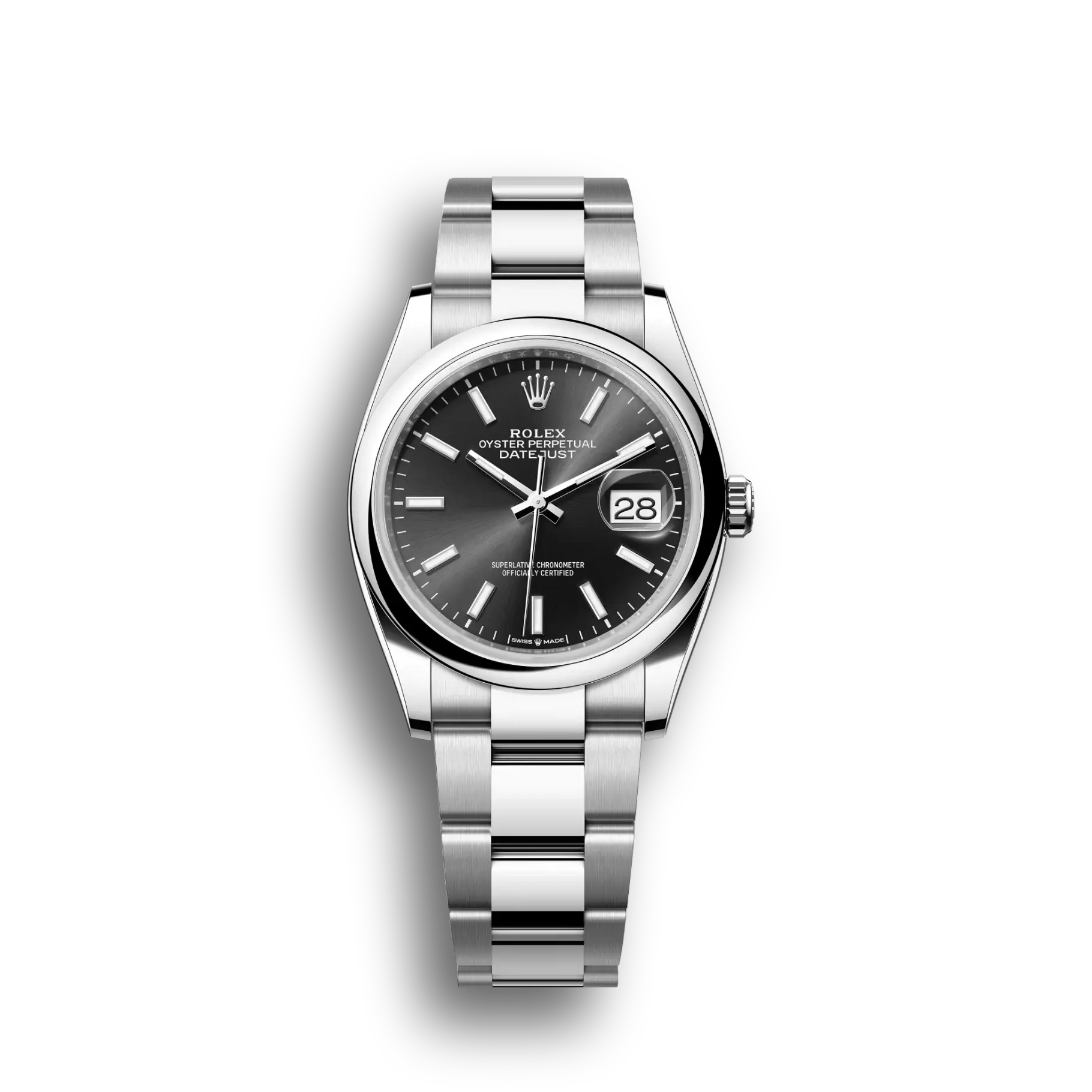 Datejust: Oystersteel, bright black, m126200-0004