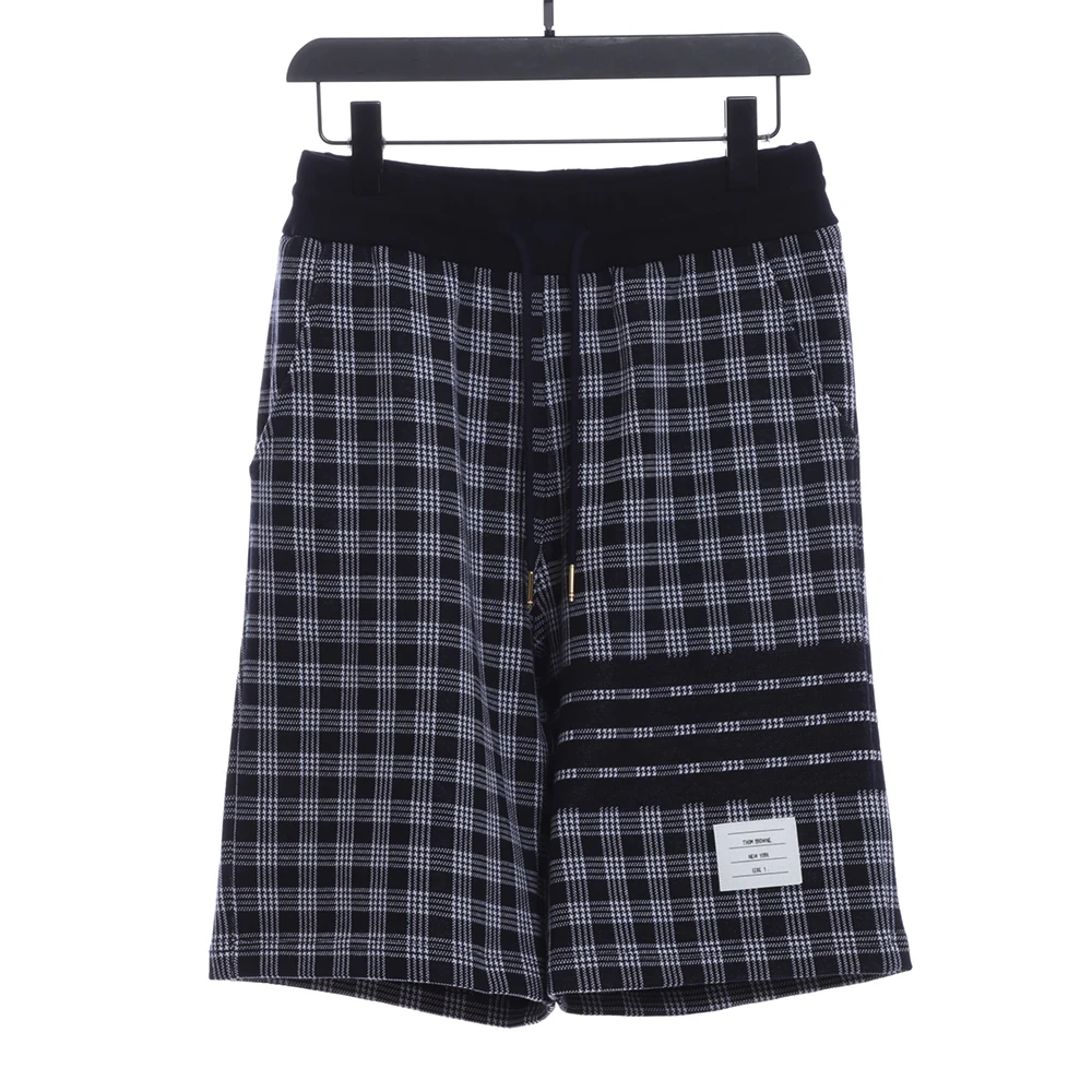 Jacquard check shorts(Black/Grey)