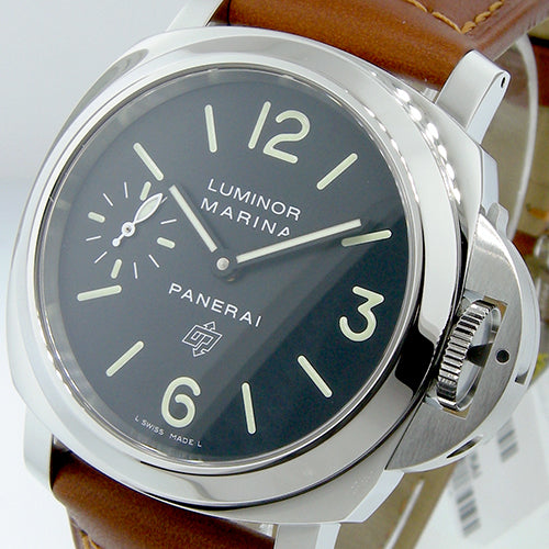Luminor Marina Logo Acciaio 44mm Stainless Steel Black Dial PAM01005