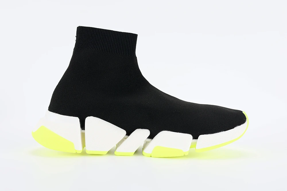 Balenciaga Speed 2LT BLACK/WHITE/FLUORESCENT GEEN