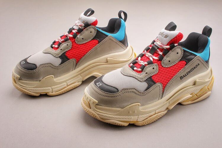BALENCIAGA TRIPLE S TRAINER YELLOW BLUE RED