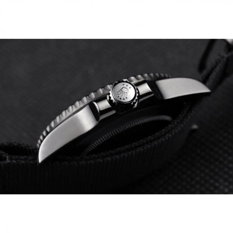 Swiss Submariner Pro-Hunter Black Fabric Strap Black Dial