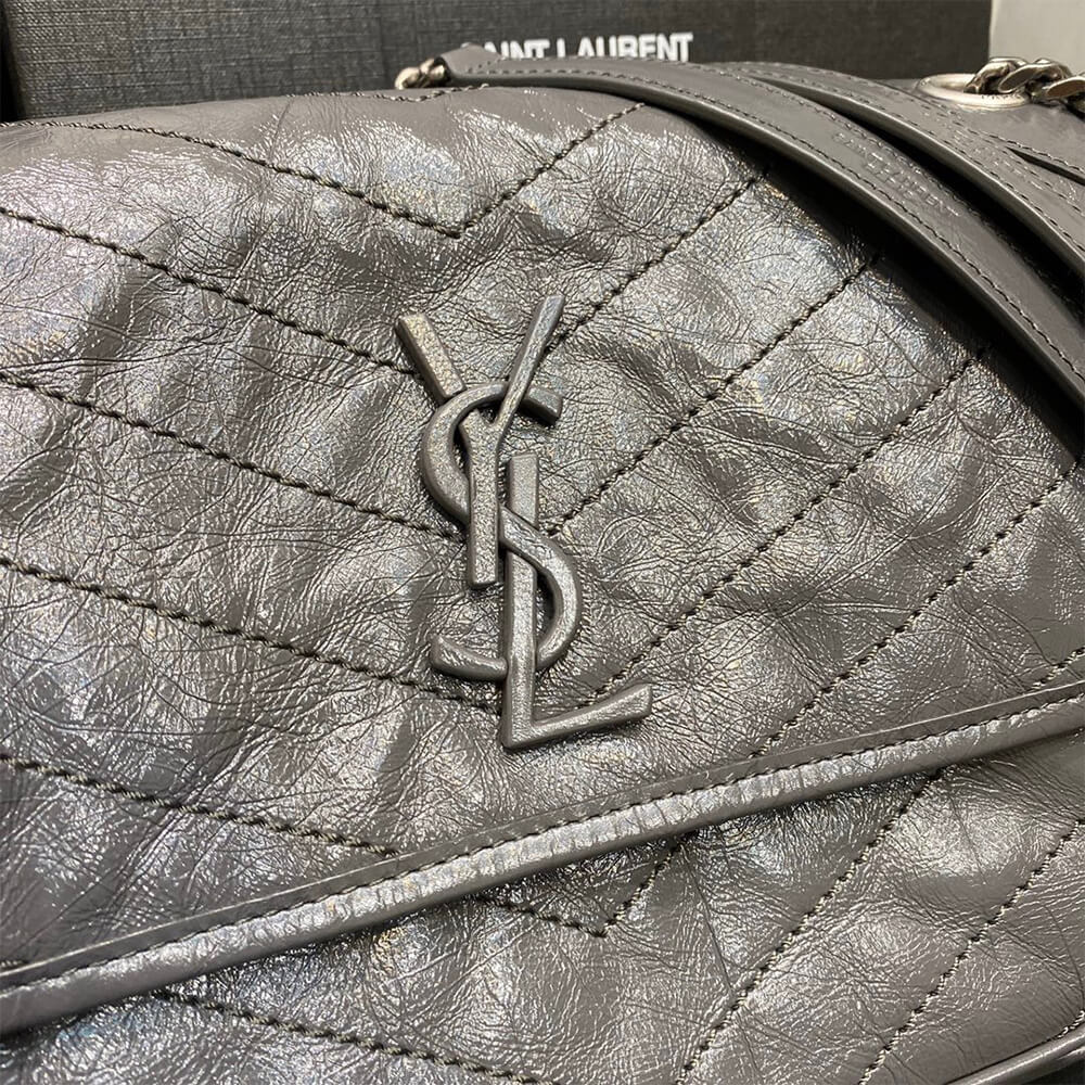 YSL SAINT LAURENT NIKI MEDIUM IN CRINKLED VINTAGE LEATHER