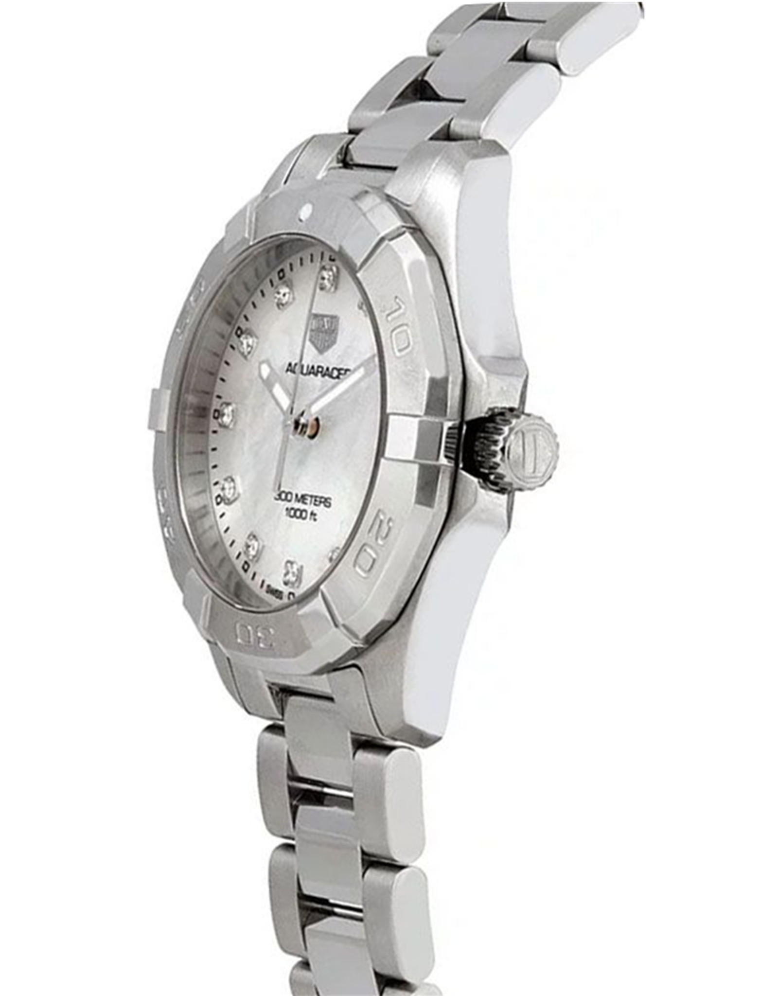 Aquaracer White Pearl Diamond Dial WoMen's Watch WBD1314.BA0740 32 MM