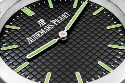 Ap Royal Oak Oak wall clock sliver green luminous dial