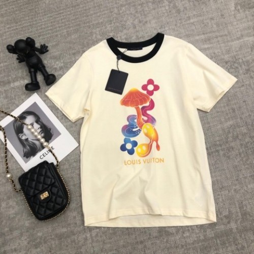 louis vuitton logo printed T-shirt 01