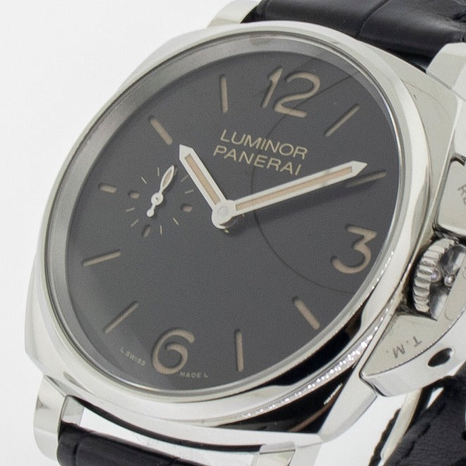 Luminor Due 3 Days Acciaio Stainless Steel Black Arabic Dial PAM00676