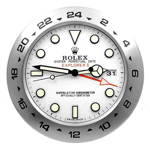 explorer ii series white dial wall clock