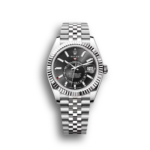 Sky-Dweller: White gold, bright black dial, Jubilee bracelet, m336934-0008