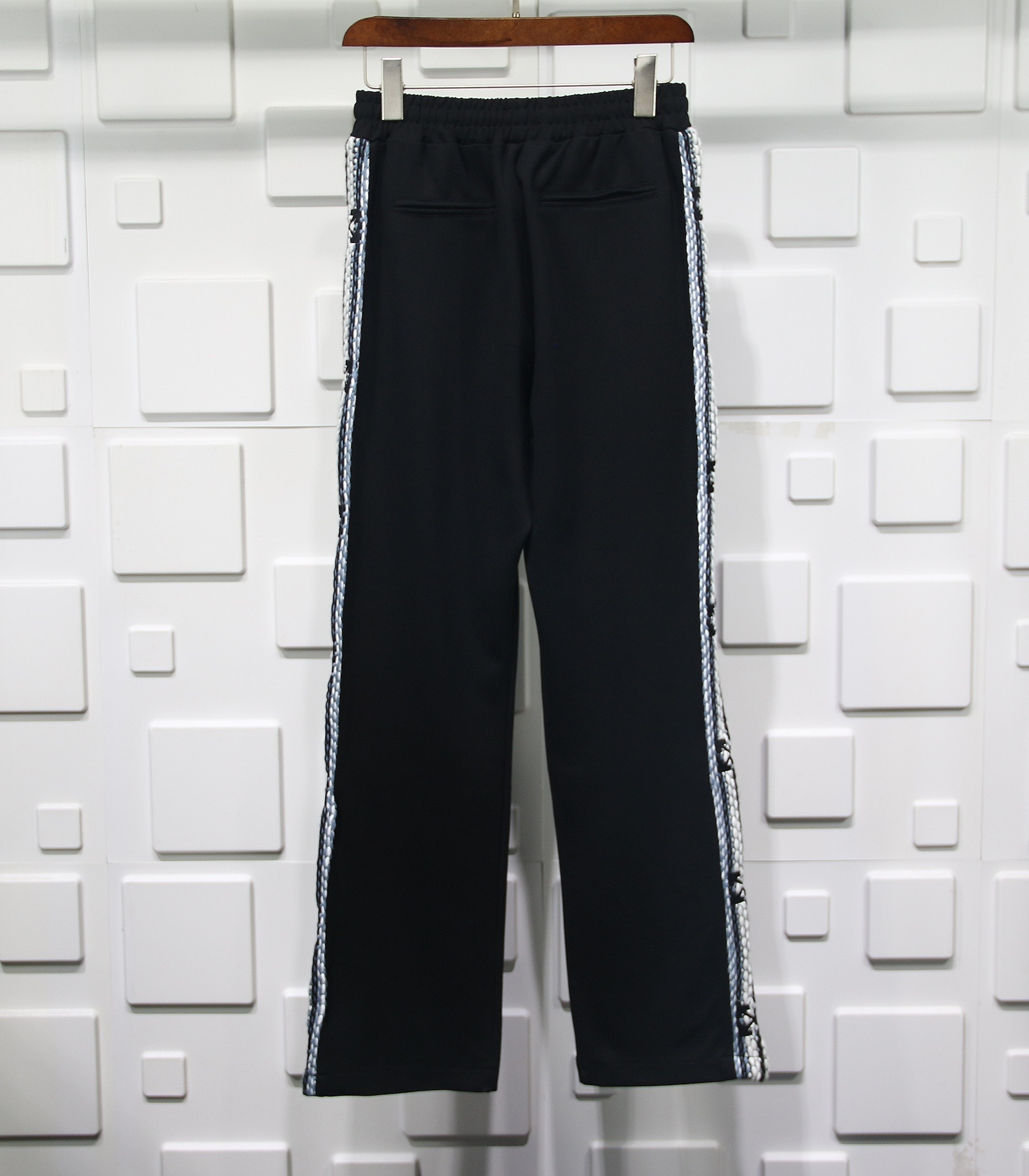 WOOL WEBBING EMBROIDERED ARROW PANTS