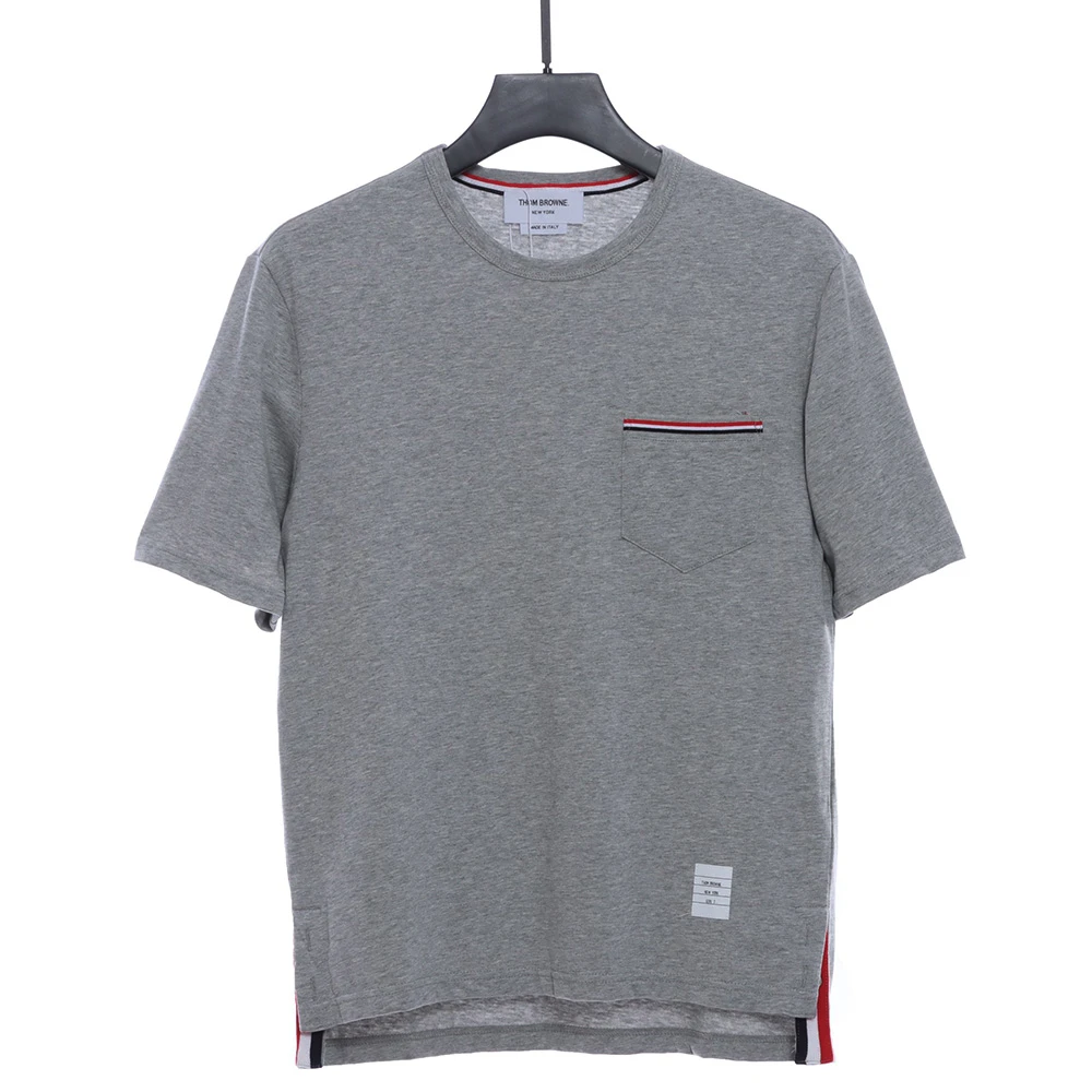 Red White and Blue Webbing Pocket T-Shirt (WHITE /GREY / BLACK)
