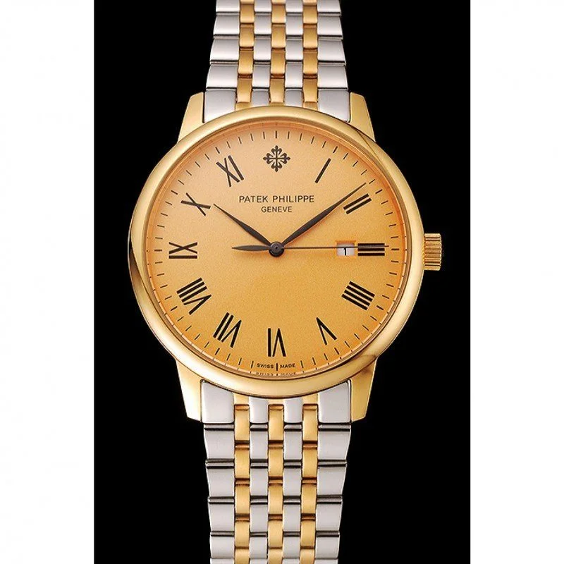 Calatrava Dial Gold 40 mm, Steel & Yellow Gold