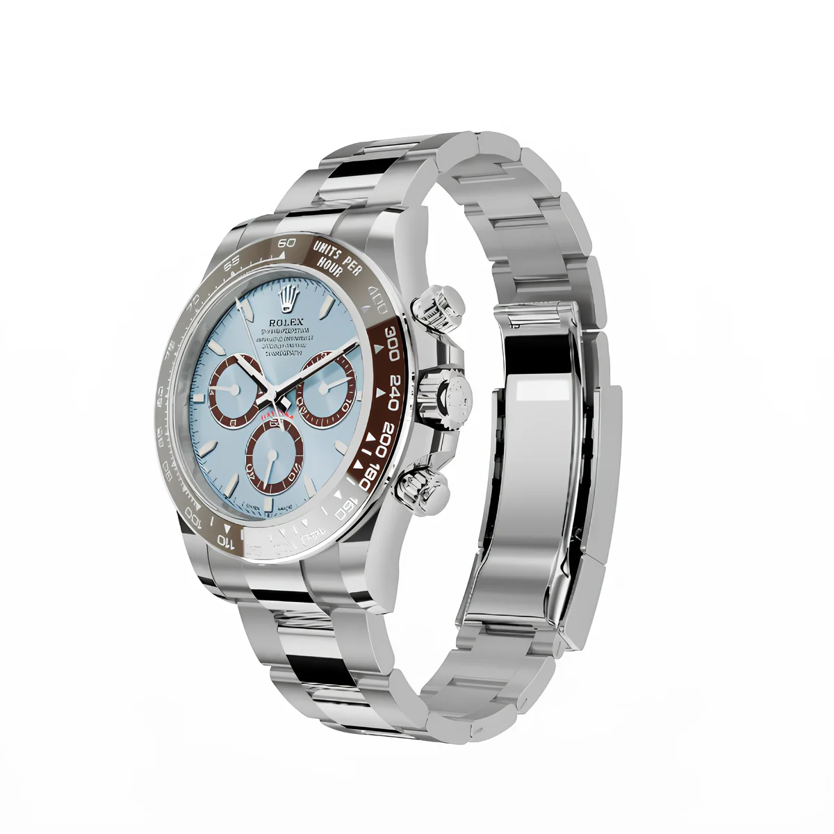 Daytona Cosmograph: Oyster, Platinum, Dial ice blue, m126506-0001