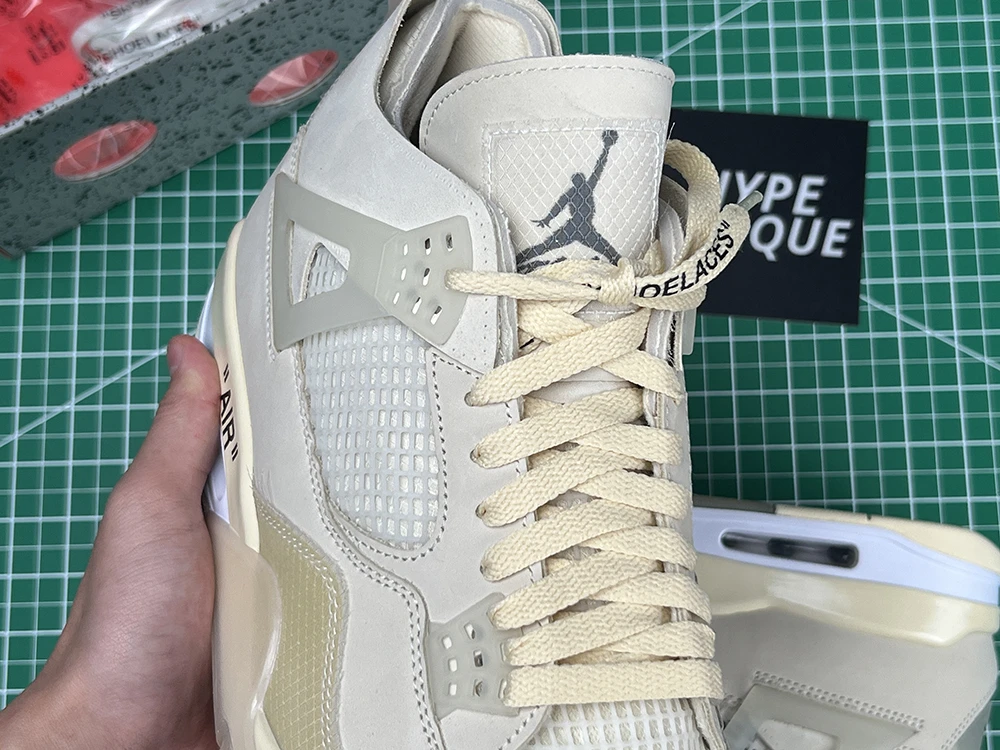 OFF-WHITE x Air Jordan 4 ‘Sail’ For Sale