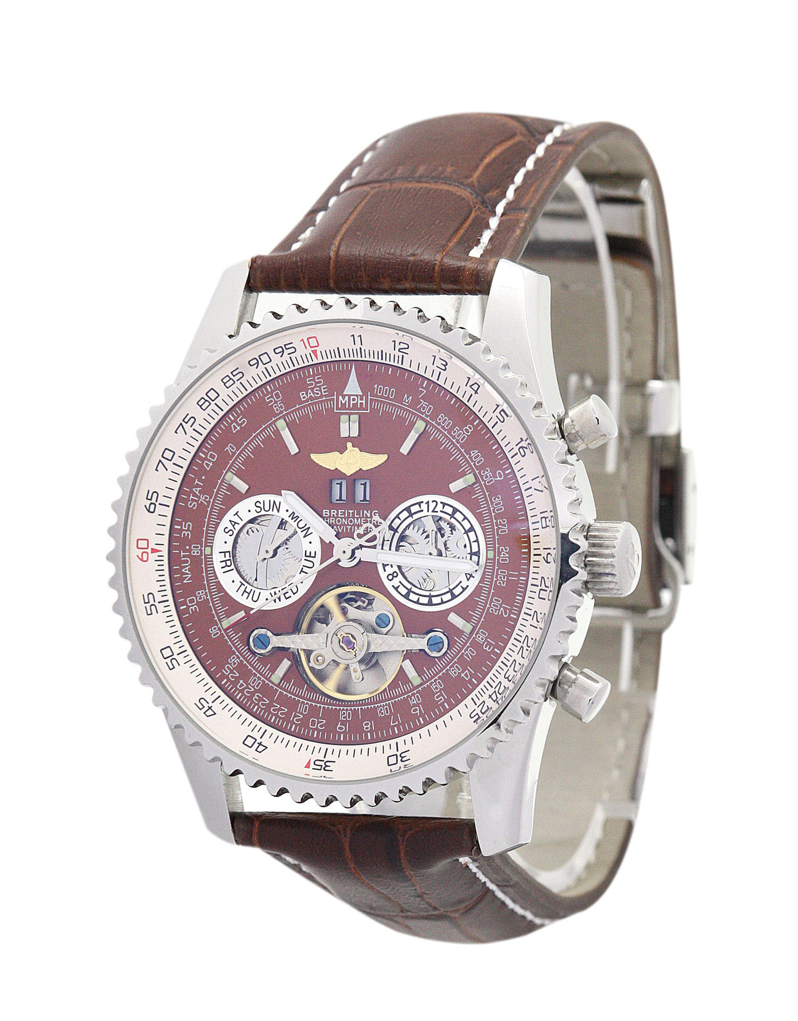 Navitimer World Red Dial Stick Markers A24322