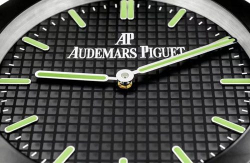 Ap Royal Oak Oak wall clock black greenformula luminous dial