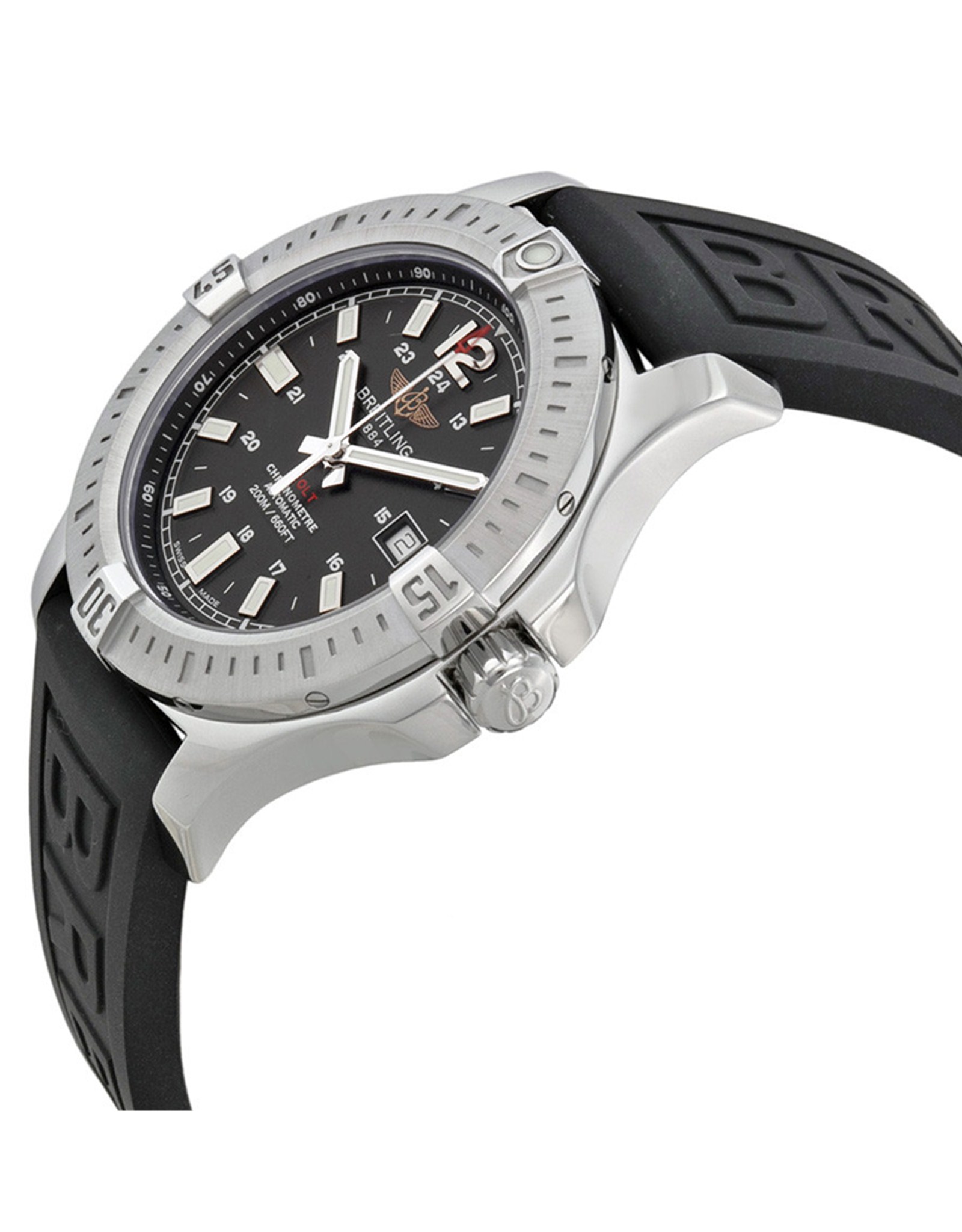 Colt Black Dial Black Rubber Watch A1738811 BD44BKPD3