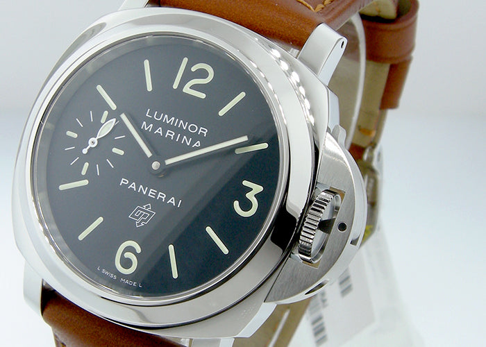 Luminor Marina Logo Acciaio 44mm Stainless Steel Black Dial PAM01005