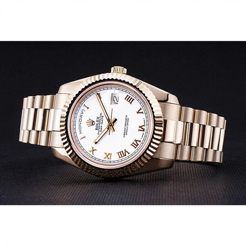 Day-Date White Dial Gold Bracelet 622546