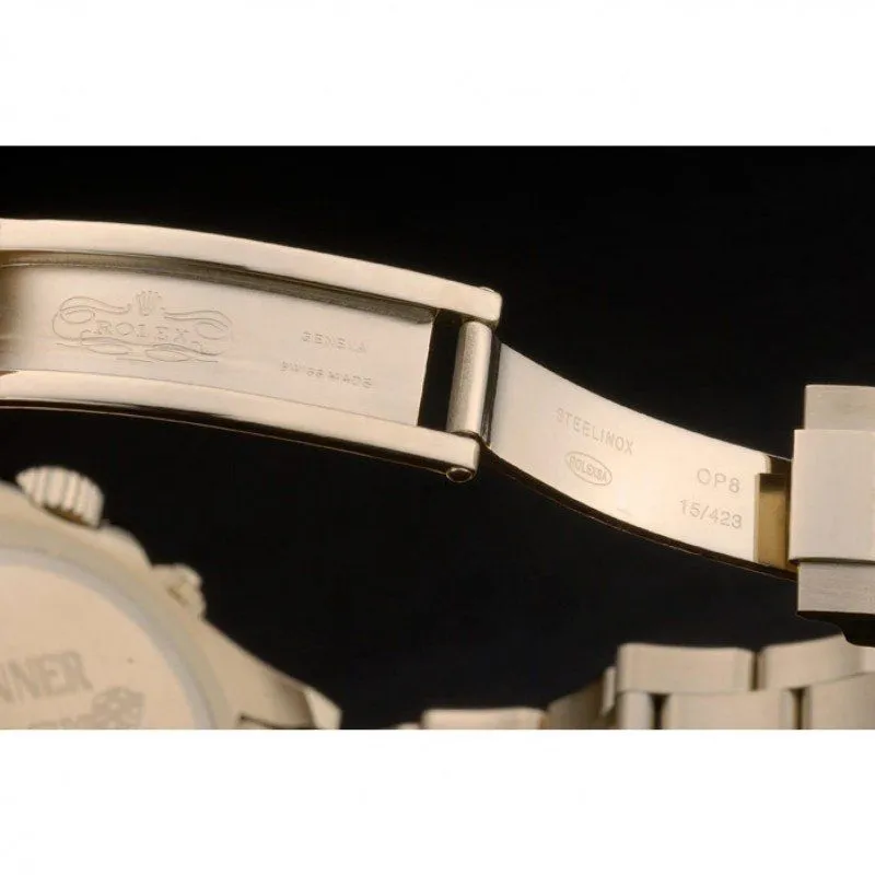 Daytona Cosmograph Rainbow Crystals Bezel Rose Gold Strap Black Dial 80251